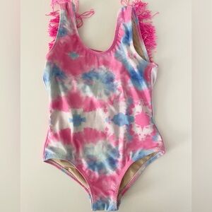Shade Critters tie dye bathing suit with fringe Size: 2T